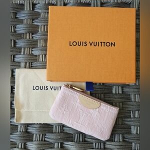 Louis Vuitton Monogram Denim Pink Key Pouch